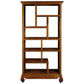 Chenglei Solid Mahogany Opium Style Leg Display Unit / Room Divider in Light Pecan - Chocolate Wood