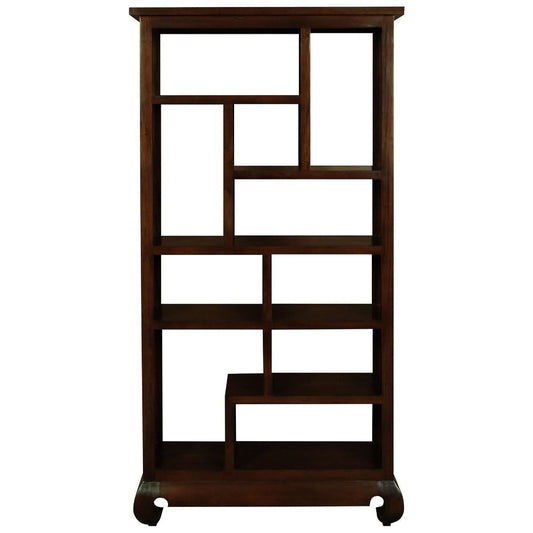 Chenglei Solid Mahogany Opium Style Leg Display Unit / Room Divider in Mahogany - Chocolate Wood