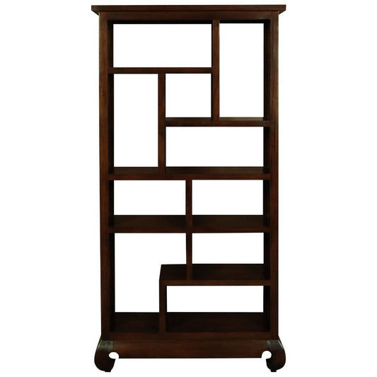 Chenglei Solid Mahogany Opium Style Leg Display Unit / Room Divider in Mahogany - Chocolate Wood