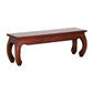 Chenglei Solid Mahogany Opium Style Leg Bench 128cm in Mahogany - Chocolate Wood