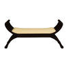 CHENGLEI OPIUM STYLE LEG 2-SEATER CUSHIONED BENCH IN CHOCOLATE