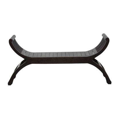 CHENGLEI OPIUM STYLE LEG FULL TIMBER 2-SEATER BENCH IN CHOCOLATE