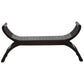 CHENGLEI OPIUM STYLE LEG FULL TIMBER 2-SEATER BENCH IN CHOCOLATE - MyChocolateWood