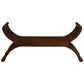 Chenglei Solid Mahogany Opium Style Leg Full Timber 2-Seater Bench in Mahogany - Chocolate Wood