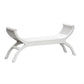 Chenglei Solid Mahogany Opium Style Leg Full Timber 2-Seater Bench in White - Chocolate Wood