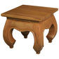 Chenglei Solid Mahogany Opium Style Leg Lamp / Side Table in Light Pecan - Chocolate Wood