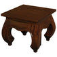 Chenglei Solid Mahogany Opium Style Leg Lamp / Side Table in Mahogany - Chocolate Wood