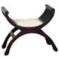 CHENGLEI OPIUM STYLE LEG SINGLE SEATER CUSHIONED BENCH IN CHOCOLATE - MyChocolateWood