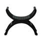 Chenglei Solid Mahogany Opium Style Leg Single Seater Full Timber Bench in Black - Chocolate Wood