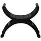 Chenglei Solid Mahogany Opium Style Leg Single Seater Full Timber Bench in Black - Chocolate Wood