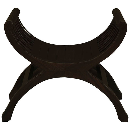 CHENGLEI OPIUM STYLE LEG SINGLE SEATER FULL TIMBER BENCH IN CHOCOLATE