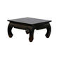 Chenglei Solid Mahogany Opium Style Leg Square Coffee Table in Chocolate, 70cm - Chocolate Wood