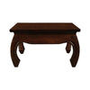 CHENGLEI SQUARE COFFEE TABLE OPIUM STYLE LEGS IN MAHOGANY COLOUR 70CM - MyChocolateWood