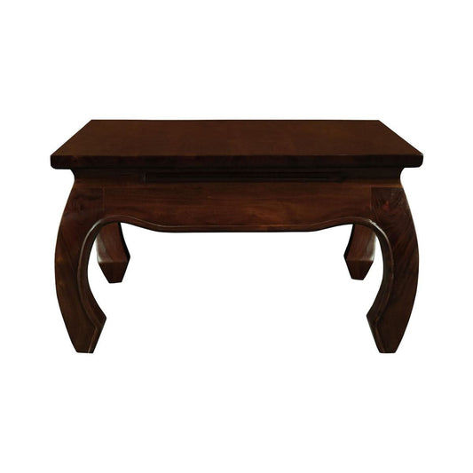 CHENGLEI SQUARE COFFEE TABLE OPIUM STYLE LEGS IN MAHOGANY COLOUR 70CM - MyChocolateWood