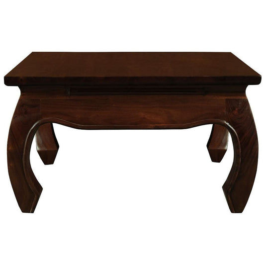CHENGLEI SQUARE COFFEE TABLE OPIUM STYLE LEGS IN MAHOGANY COLOUR 70CM