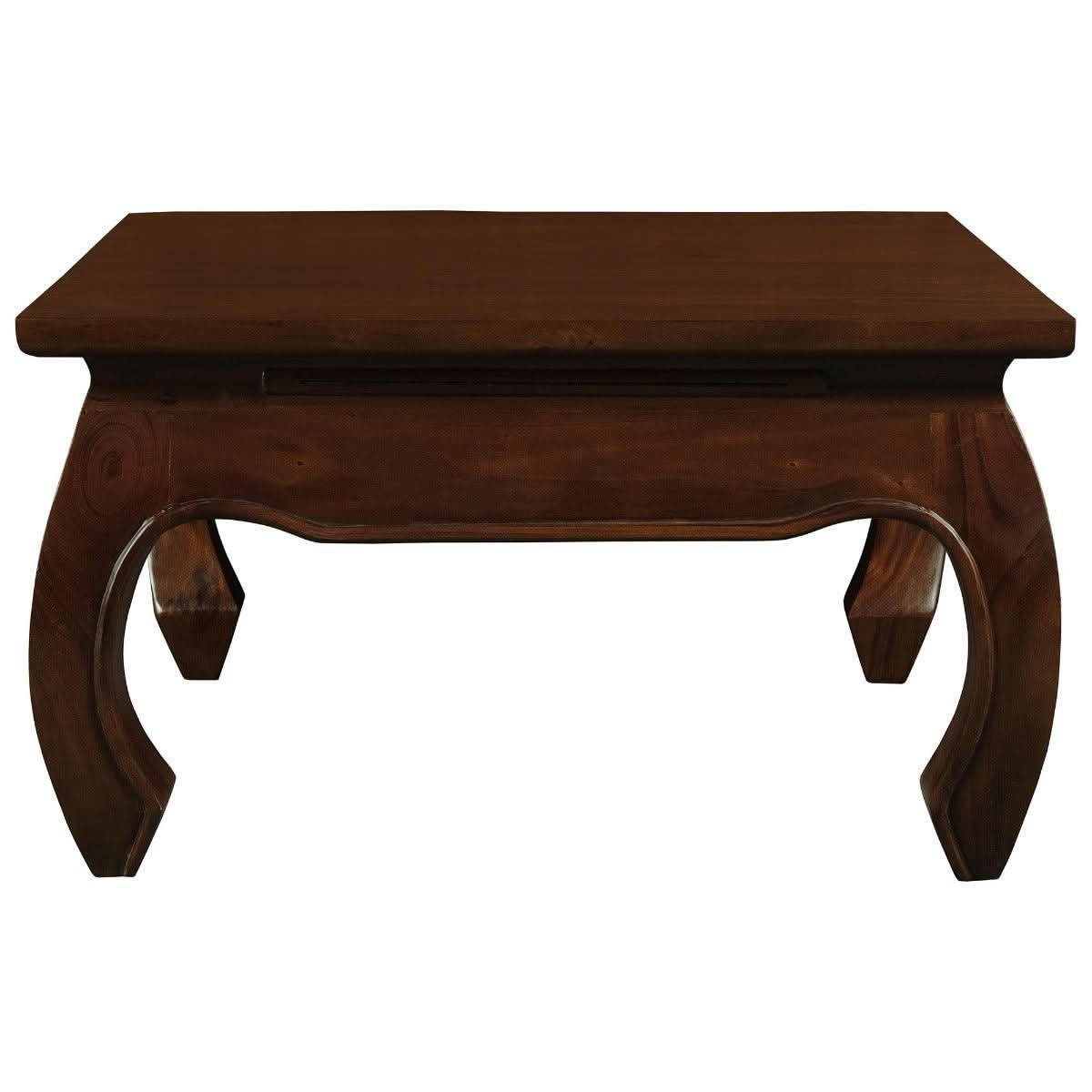 CHENGLEI SQUARE COFFEE TABLE OPIUM STYLE LEGS IN MAHOGANY COLOUR 70CM - MyChocolateWood