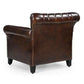 CHESTER STUDDED LEATHER ARMCHAIR - MyChocolateWood