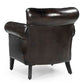 CHESTERFIELD CHOCOLATE LEATHER ARMCHAIR/WINGBACK CHAIR WITH STUDS - MyChocolateWood