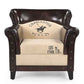 CHESTERFIELD STYLE CHARLESTON POLO ARMCHAIR REAL LEATHER LIVING ROOM CHAIR - MyChocolateWood