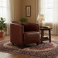 CHESWICK AGED LEATHER ARMCHAIR VINTAGE BROWN - MyChocolateWood