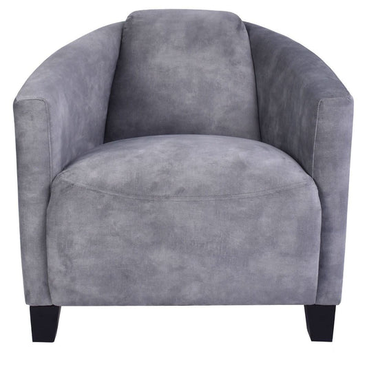 CHESWICK ARMCHAIR IN GREY VELVET - MyChocolateWood
