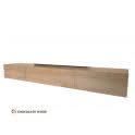 CLAUDE SOLID AMERICAN OAK TV/ENTERTAINMENT UNIT 2 DRAWERS & CENTER DROP DOWN - MyChocolateWood