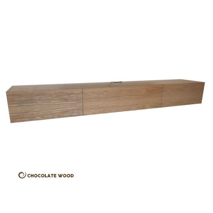 CLAUDE SOLID AMERICAN OAK TV/ENTERTAINMENT UNIT 2 DRAWERS & CENTER DROP DOWN - MyChocolateWood