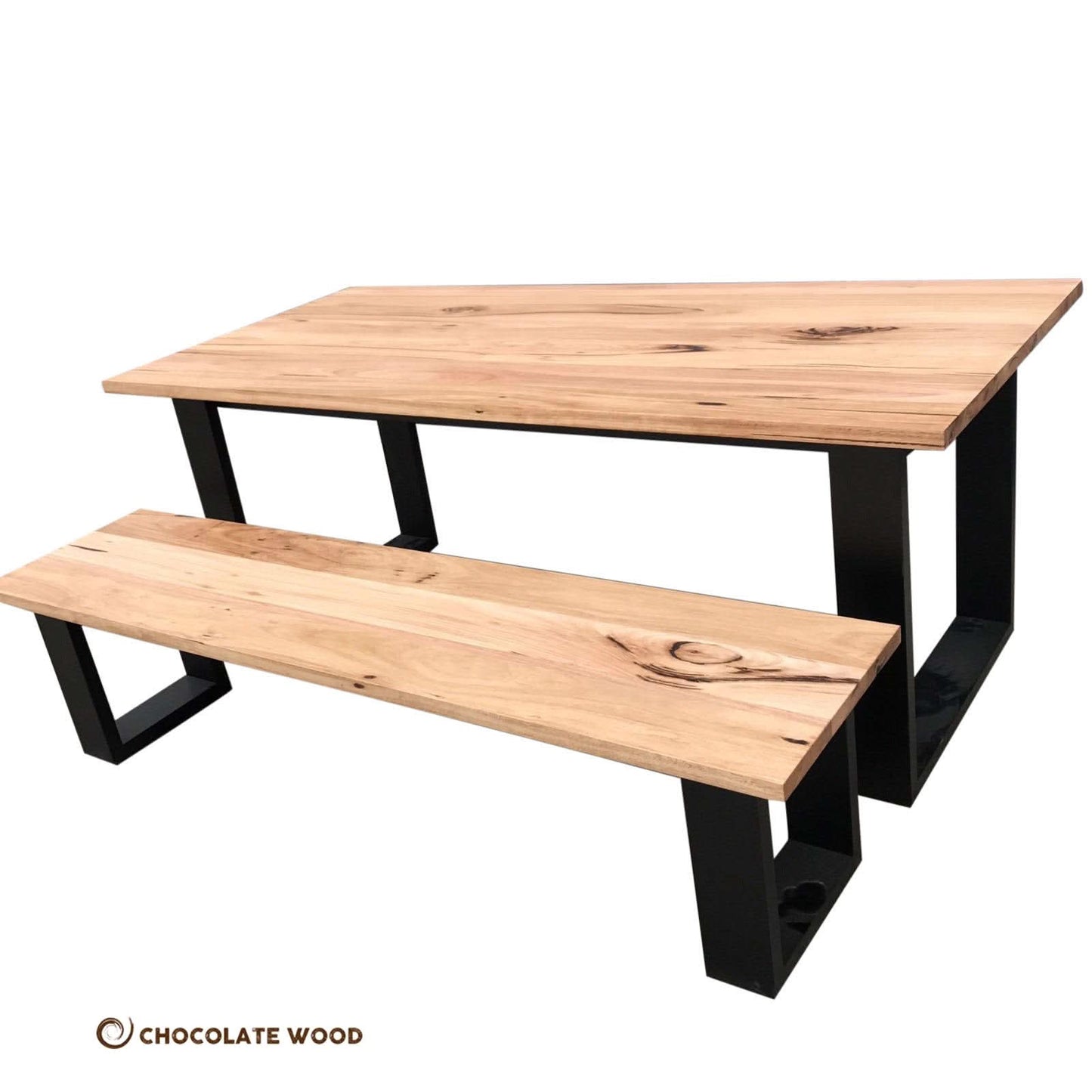 CLAUDIUS AUSTRALIAN SOLID WORMYCHESTNUT TIMBER DINING TABLE AUSTRALIAN CUSTOM MADE TO ORDER - MyChocolateWood