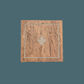 Clover Mango Wood Inlay Table Top, 700mm Square - Chocolate Wood