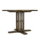 CLOVER ROUND SOLID MANGO WOOD DINING TABLE NIBBLED ALBANY RUSTIC EXTREME COLOUR 152CM - MyChocolateWood