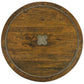 CLOVER ROUND SOLID MANGO WOOD DINING TABLE NIBBLED ALBANY RUSTIC EXTREME COLOUR 152CM - MyChocolateWood