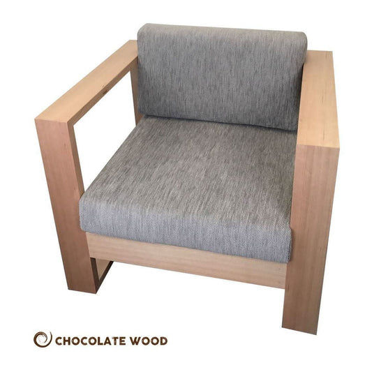 COGRA TASSIE OAK FRAME LOUNGE CHAIR OCCASIONAL CHAIR - AUSTRALIAN CUSTOM MADE
