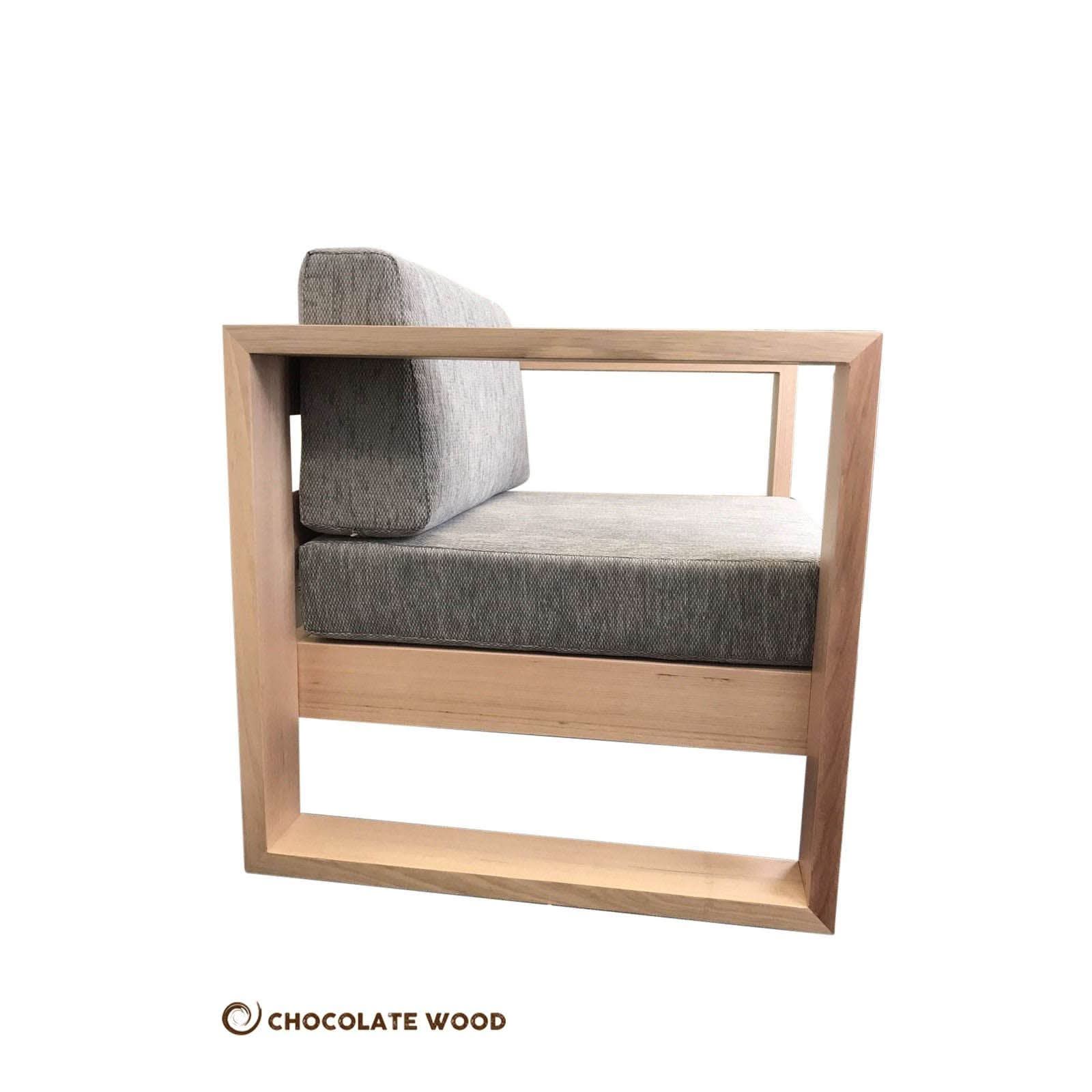 COGRA TASSIE OAK FRAME LOUNGE CHAIR OCCASIONAL CHAIR - AUSTRALIAN CUSTOM MADE - MyChocolateWood