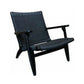 COLONIAL PLANTATION CHAIR/ARMCHAIR/LOUNGE CHAIR IN DISTRESSED BLACK - MyChocolateWood