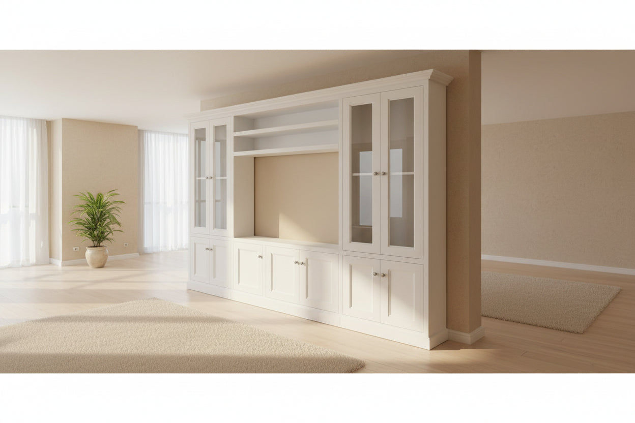 CONCORD 4 PIECE WALL UNIT TV ENTERTAINMENT CENTRE BOOKCASE BOOKSHELF - MyChocolateWood