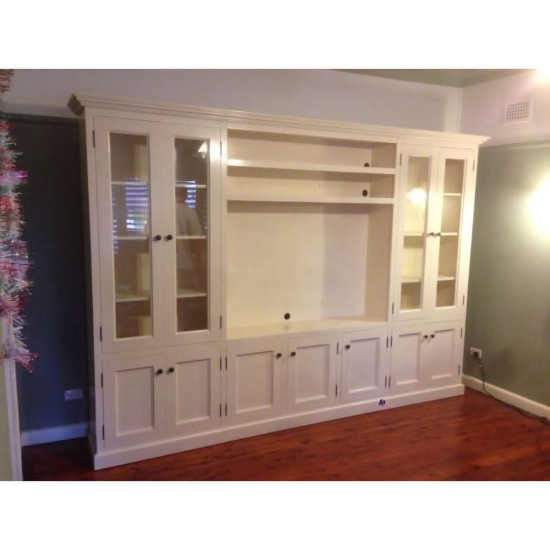 CONCORD 4 PIECE WALL UNIT TV ENTERTAINMENT CENTRE BOOKCASE BOOKSHELF - MyChocolateWood