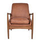 COPENHAGEN ARMCHAIR IN DISTRESSED TOFFEE LEATHER - MyChocolateWood