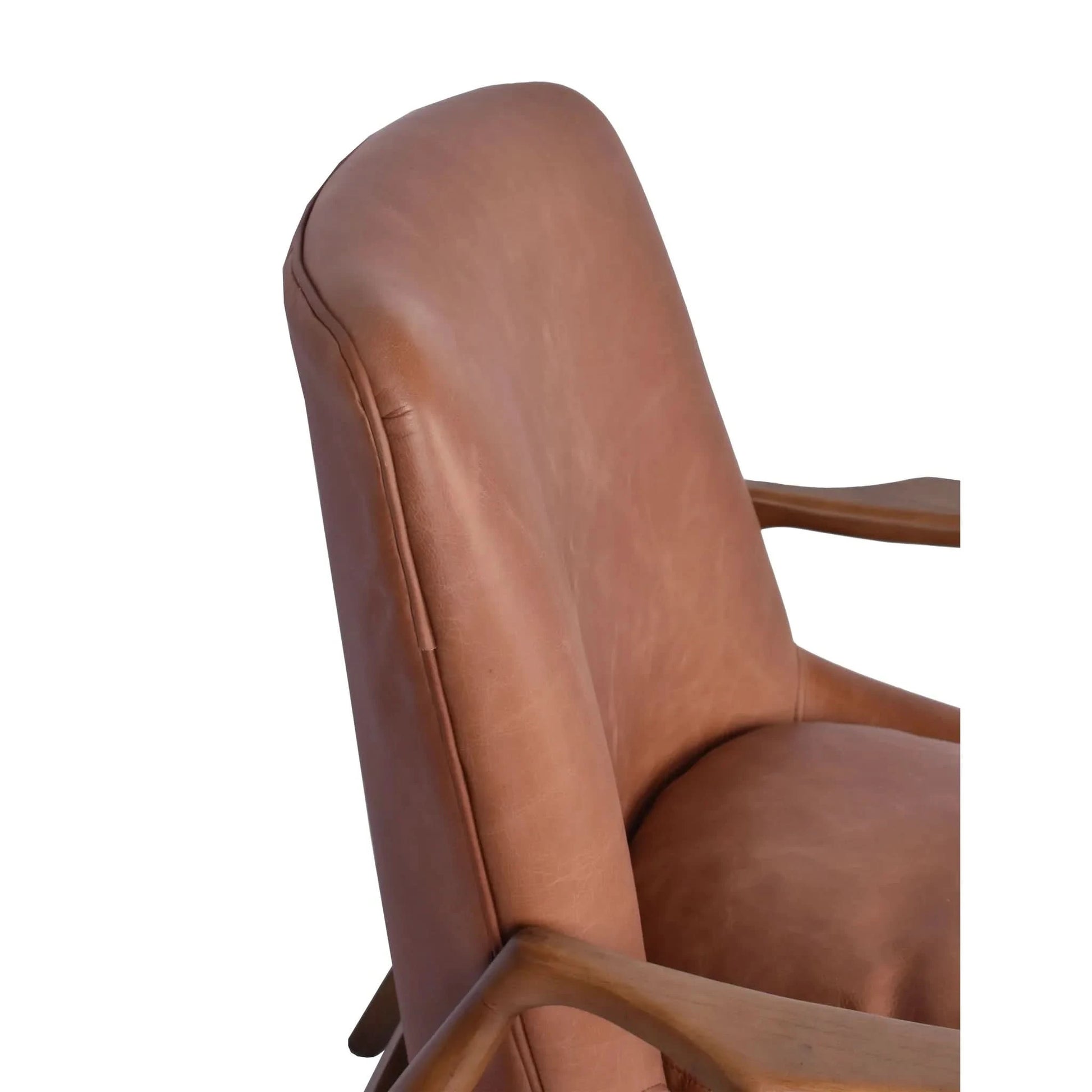 COPENHAGEN ARMCHAIR IN DISTRESSED TOFFEE LEATHER - MyChocolateWood