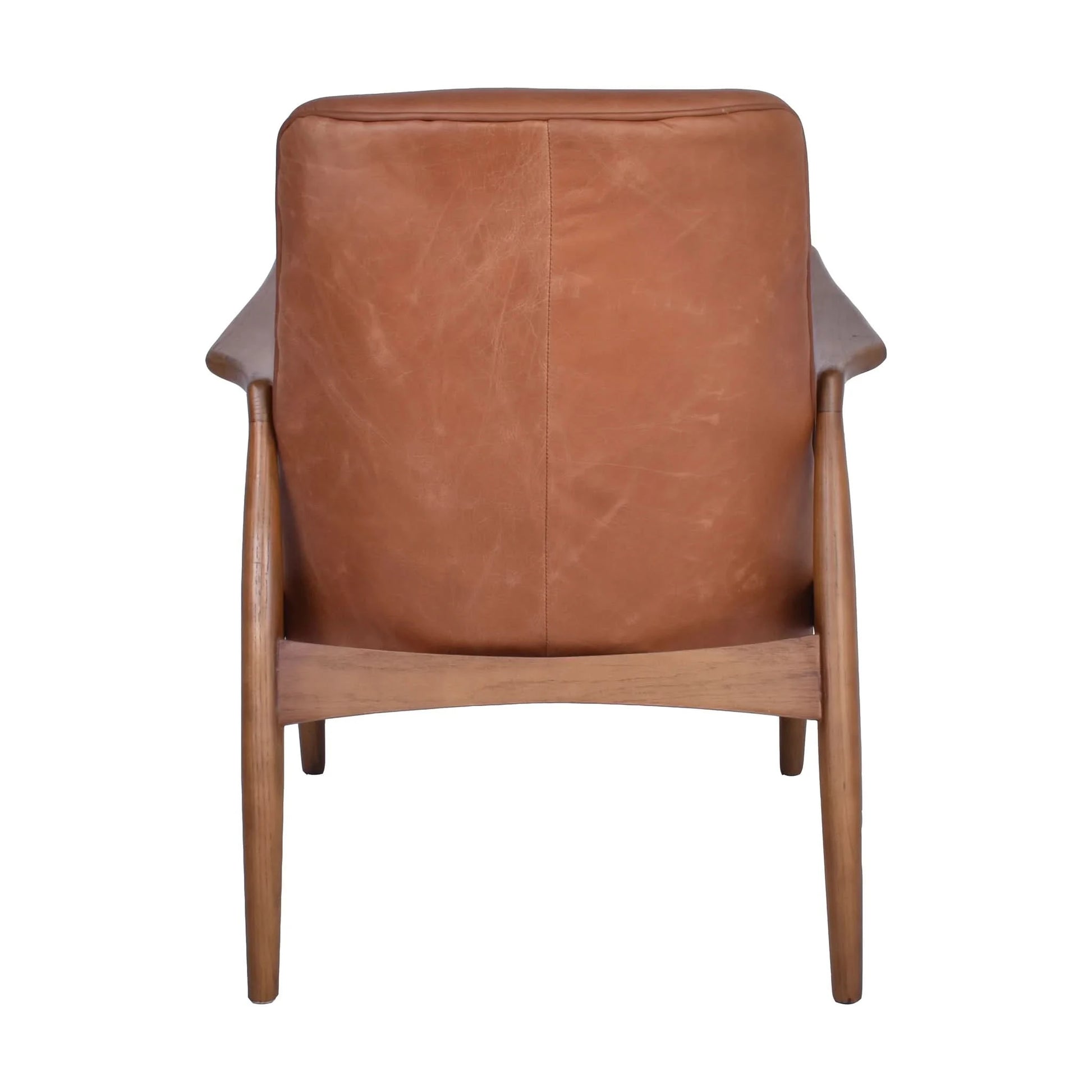 COPENHAGEN ARMCHAIR IN DISTRESSED TOFFEE LEATHER - MyChocolateWood