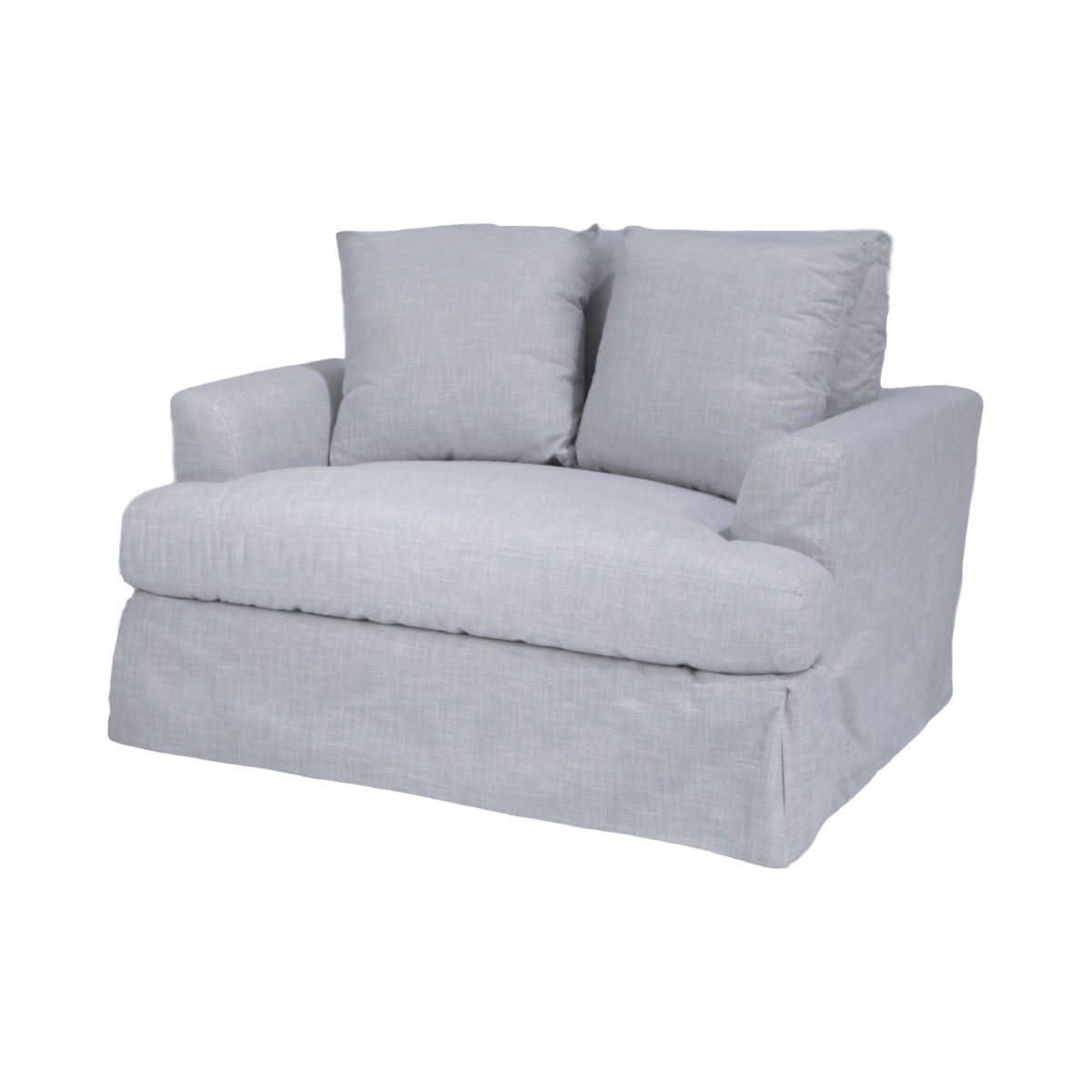 CORDELIA 1.5-SEATER XL HAMPTON STYLE ARMCHAIR IN GLACIER - MyChocolateWood