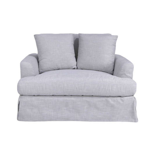 CORDELIA 1.5-SEATER XL HAMPTON STYLE ARMCHAIR IN GLACIER - MyChocolateWood