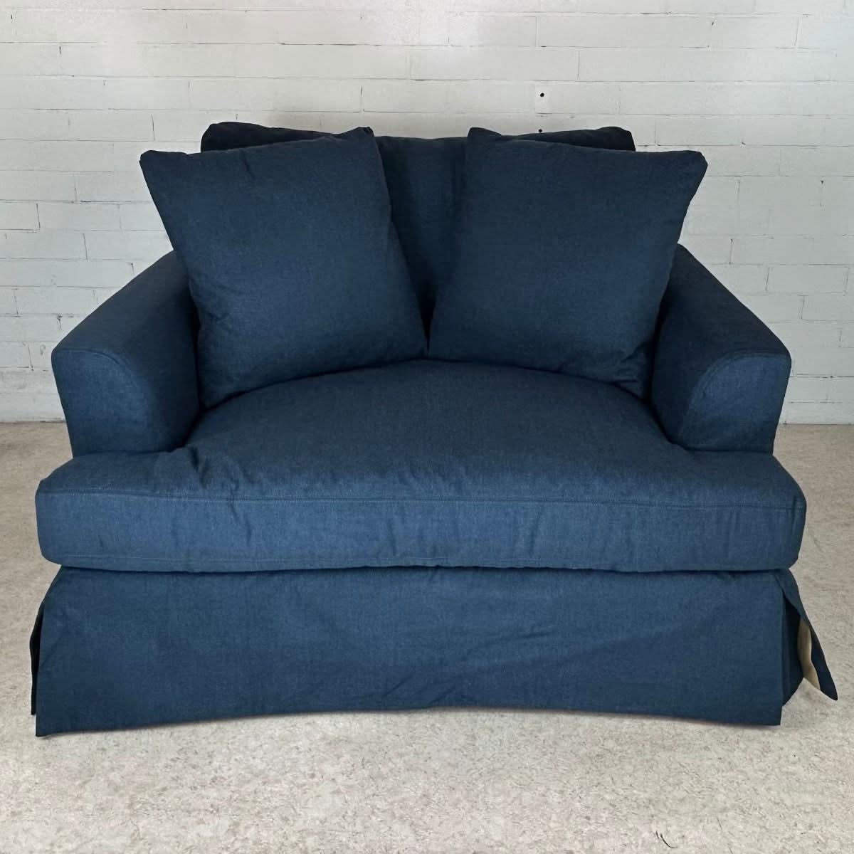 CORDELIA 1.5-SEATER XL HAMPTON STYLE ARMCHAIR IN NAVY - MyChocolateWood