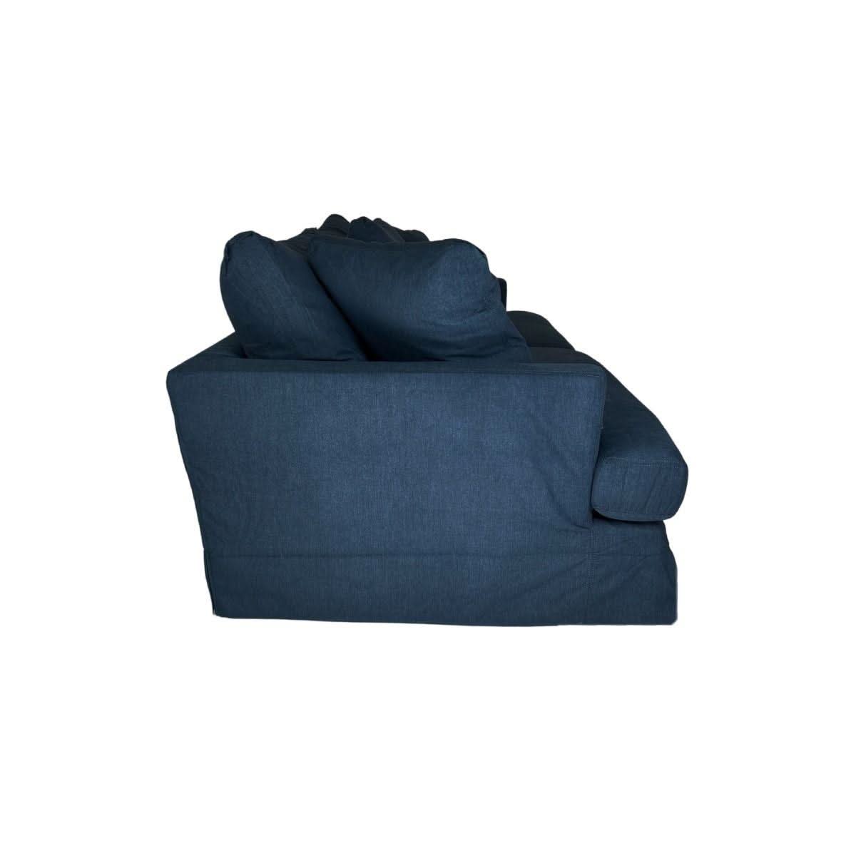 CORDELIA FABRIC SOFA IN NAVY 236CM - MyChocolateWood