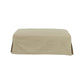Cordelia Hampton Style Ottoman in Khaki - Chocolate Wood