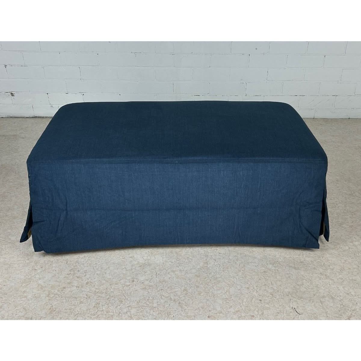 CORDELIA HAMPTON STYLE OTTOMAN IN NAVY - MyChocolateWood
