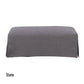 Cordelia Hampton Style Ottoman in Slate - Chocolate Wood