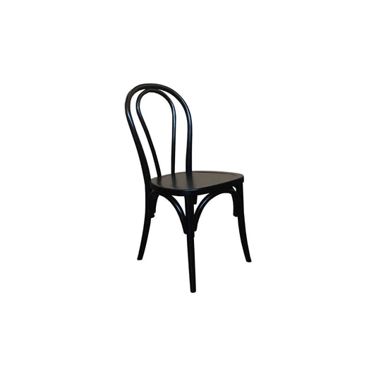 CRISTO BENTWOOD DINING CHAIR BLACK (NON-STACKABLE) - MyChocolateWood