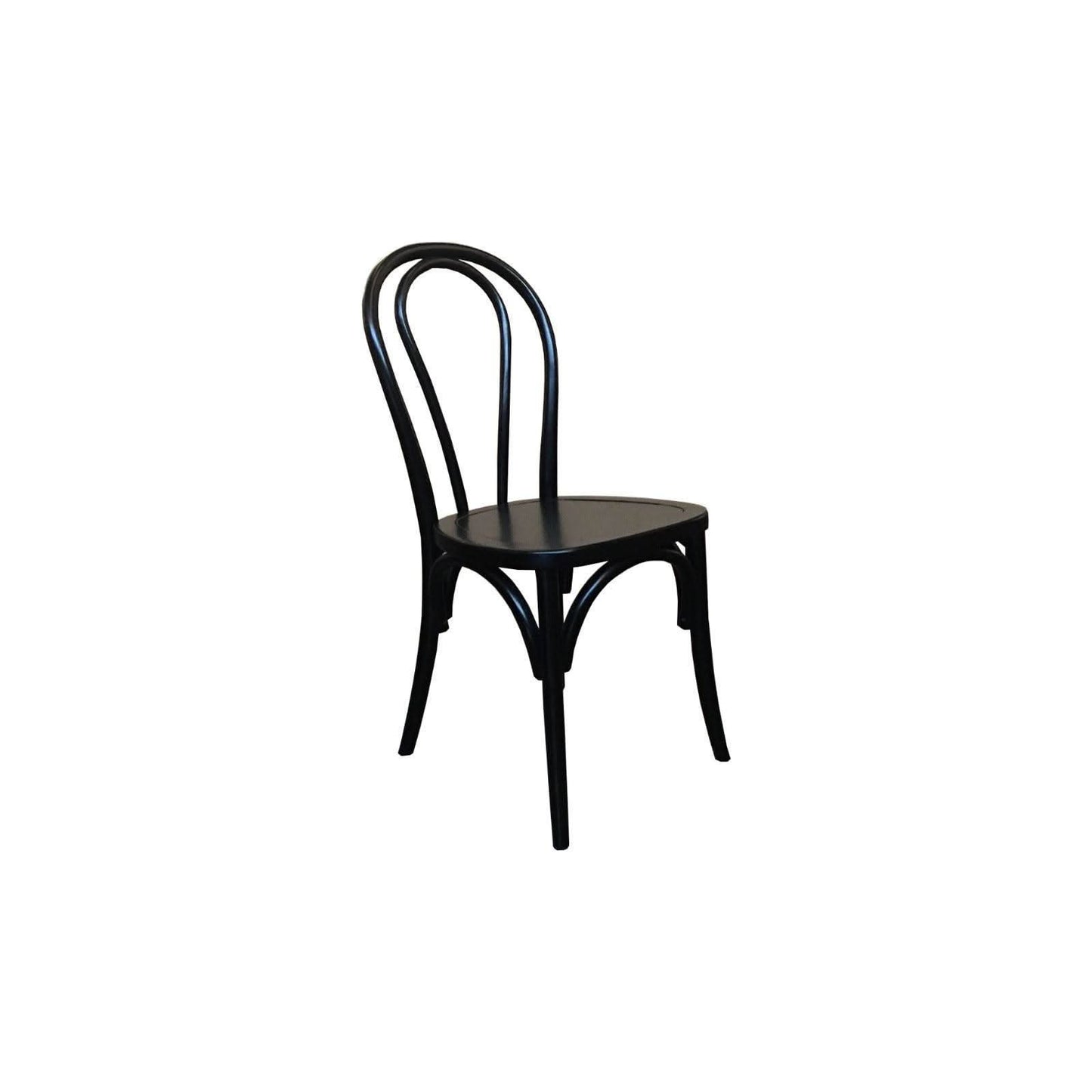 Cristo Bentwood Dining Chair in Black - Chocolate Wood
