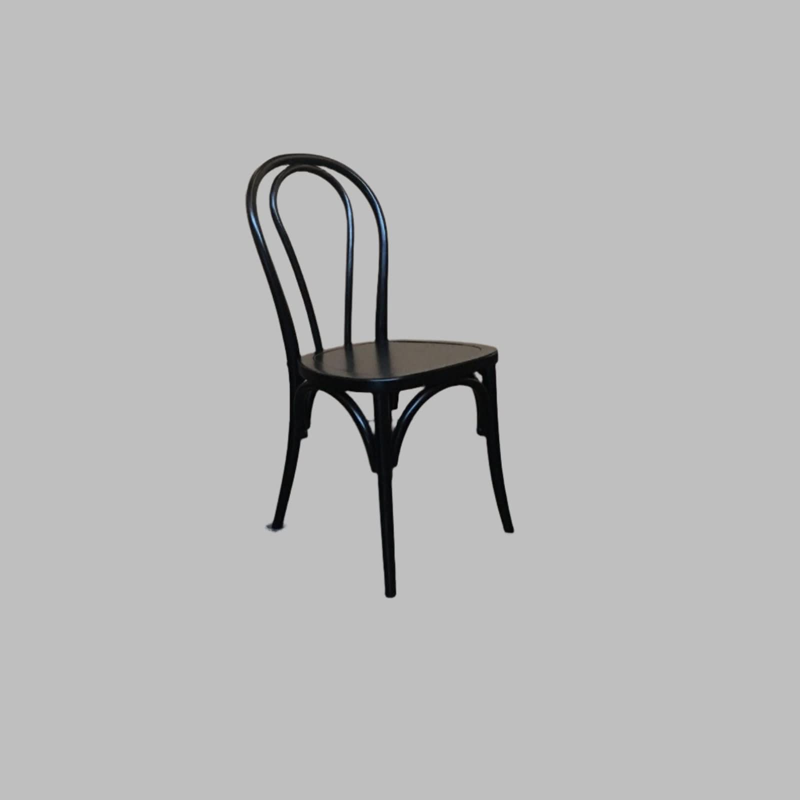 Cristo Bentwood Dining Chair in Black - Chocolate Wood