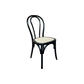 CRISTO BENTWOOD DINING CHAIR BLACK WITH RATTAN SEAT (NON-STACKABLE) - MyChocolateWood